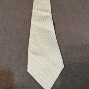Calvin Klein Men's Tie - Seafoam Green/Gray Stripe